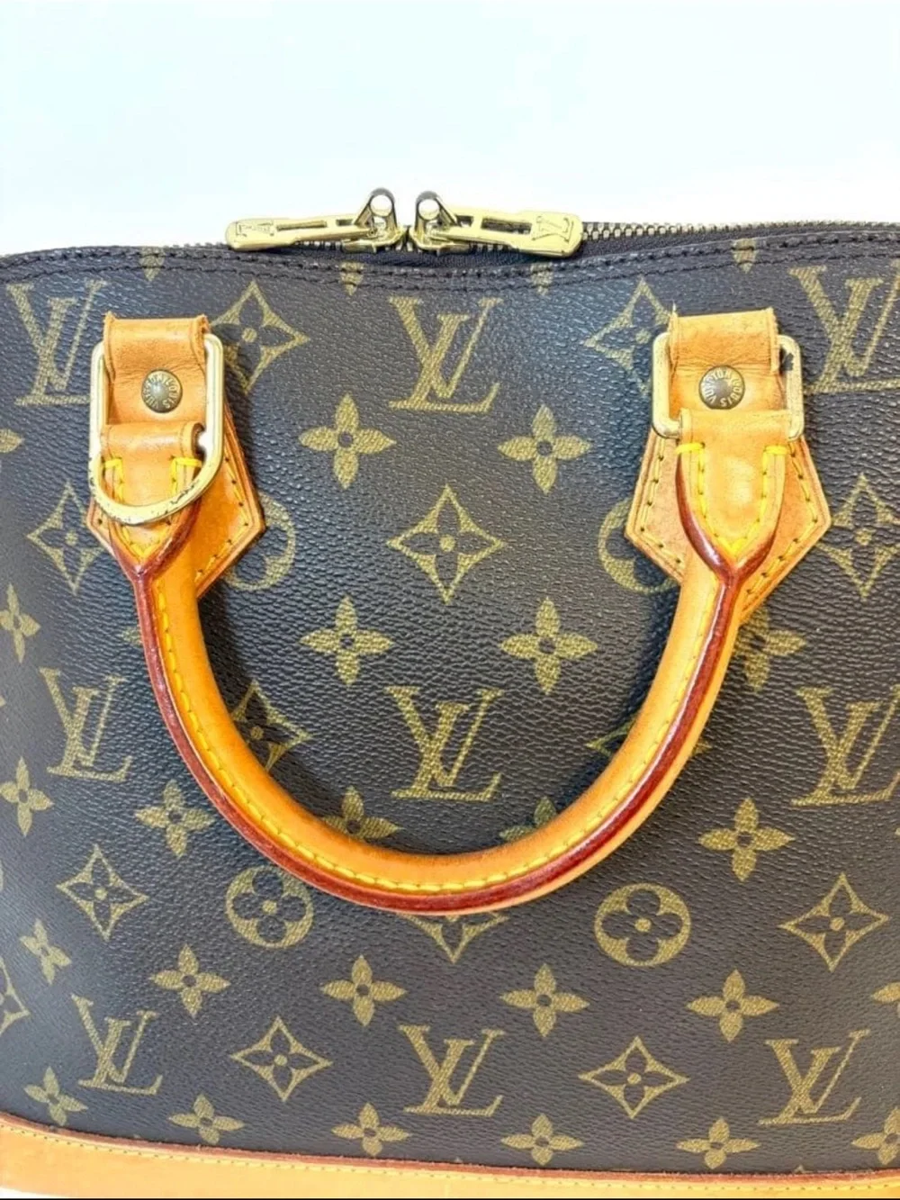 Louis Vuitton Monogram Canvas Satchel in Brown and Tan